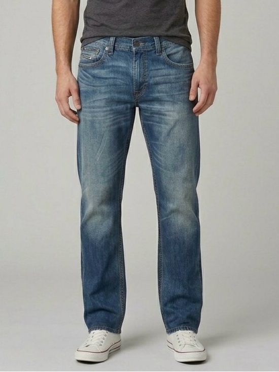 Levi's Other - Vintage LEVI'S 514 Jeans Slim Straight 36 x 30 Leather Trim & Multicolor Threads